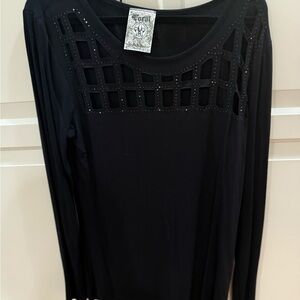 Chic Black Long Sleeve Top